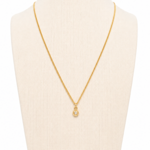 Round Star Gemstone Pendant Necklace
